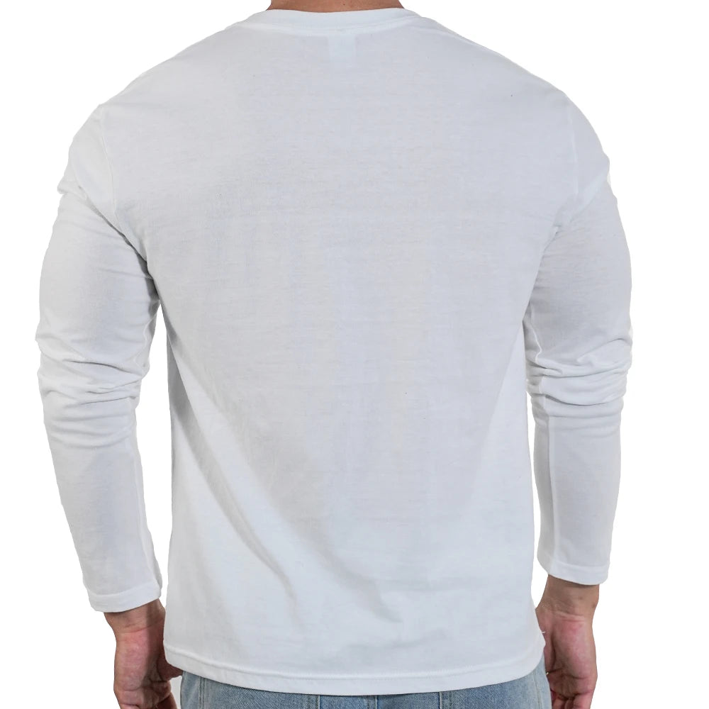 Men's Casual Long Cotton O-Neck Sweater