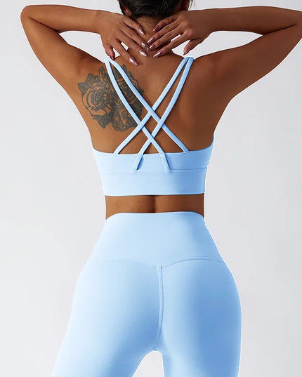 2-Piece Women's Yoga Set: Push-Up Bra and Leggings Combo - Various Colors