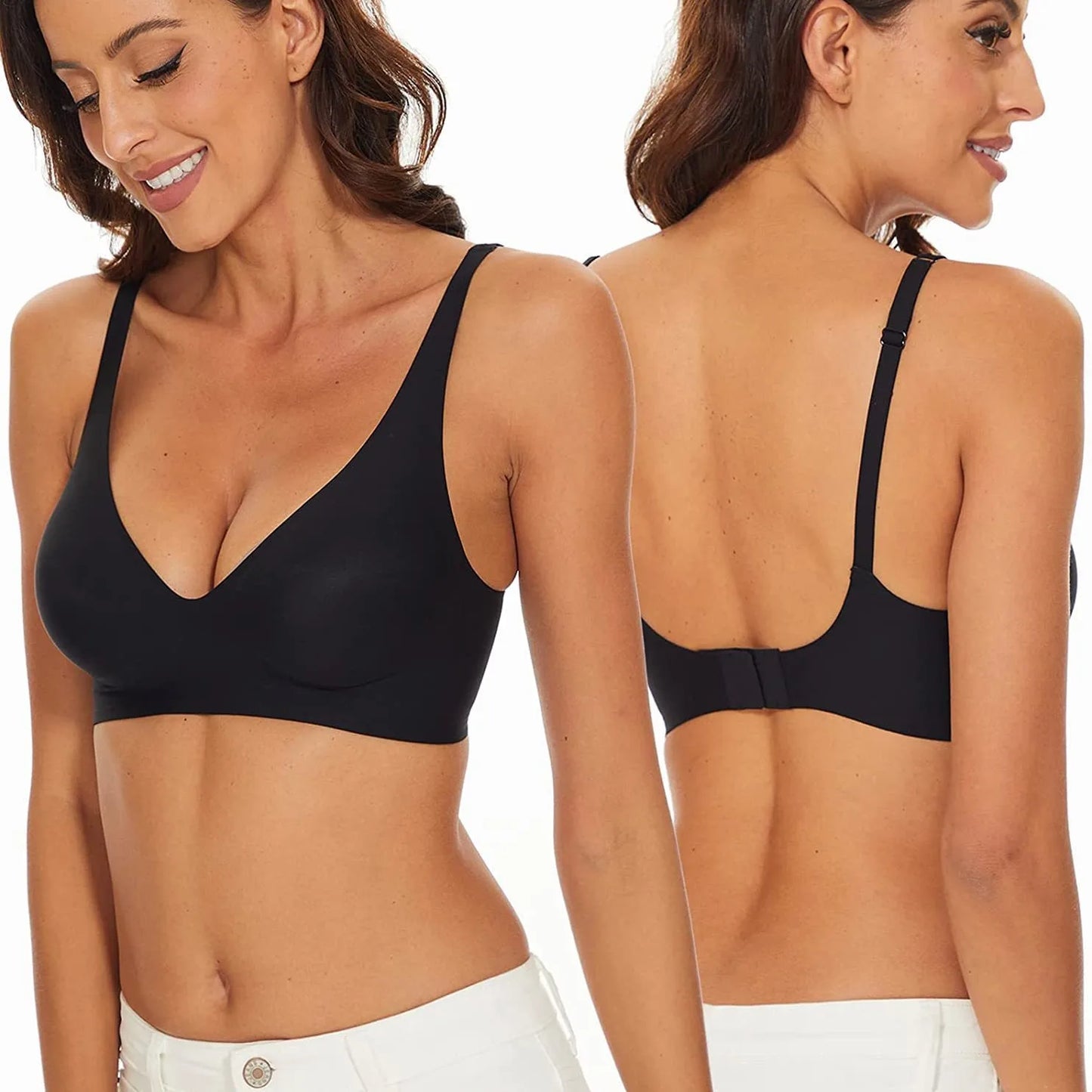 Women's Seamless Wireless Push-Up Bra with Padded Support