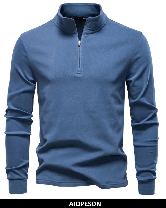 Men's Zipper Sweatshirt with Long Sleeves - Breathable Lightweight Jacket for Men