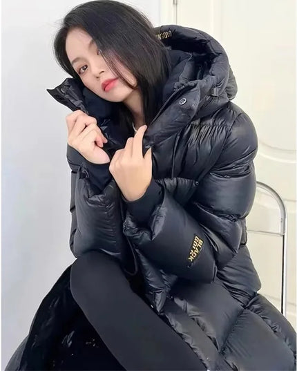 Women's Hooded Puffer Jacket – Cotton Padded, Insulated, Warm Coat for Women