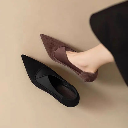 Elegant Suede Pointed Toe High Heels for Women