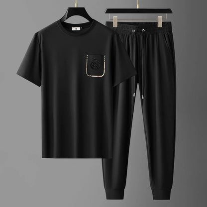 Men's 2-Piece T-Shirt and Drawstring Sweatpants Set