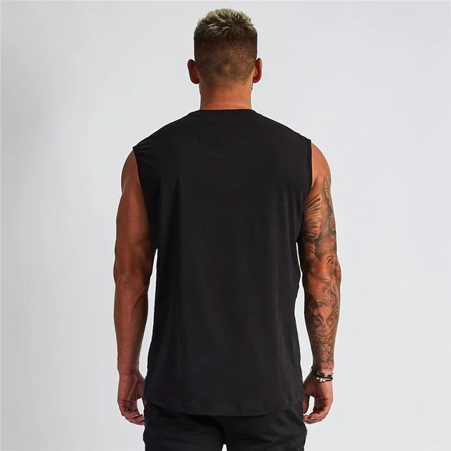 Men's V-Neck Cotton Tank Tops - Breathable & Comfortable