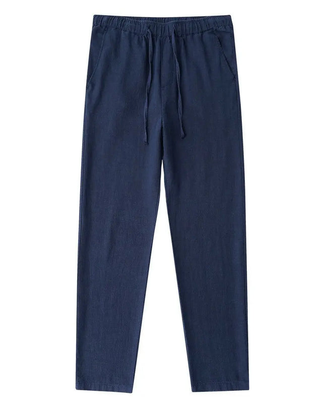 Men's Casual Lightweight Cotton Linen Wide Leg Pants