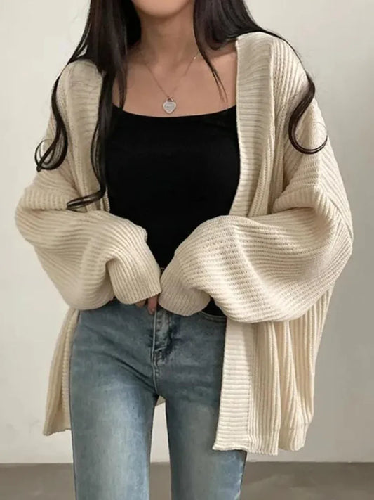 Korean-Inspired Oversized Cardigan Sweater for Women