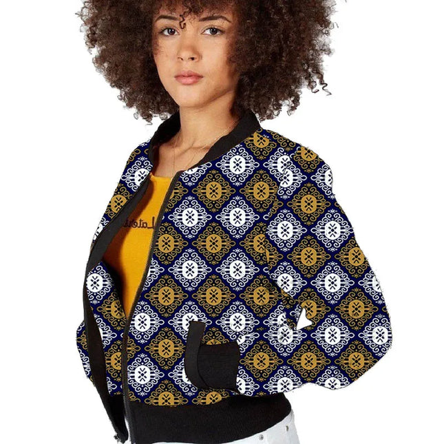 Women's Short Zipper Bomber Jacket