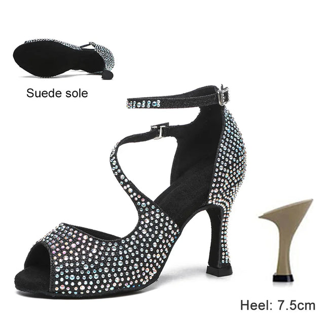 DKZSYIM Women’s Rhinestone High Heels