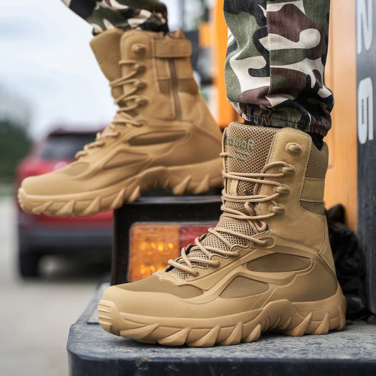 Men's Tactical Boots - Lightweight, Outdoor, Non-Slip Shoes
