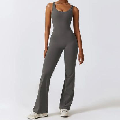 Flared Unitard For Women - Slim Fit with Flare Design