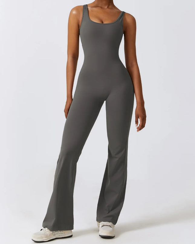 Flared Unitard For Women - Slim Fit with Flare Design