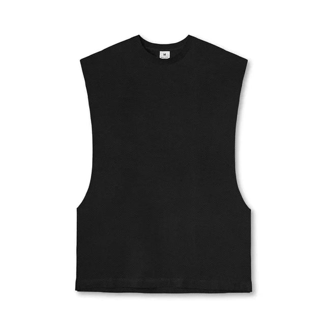 Men's Open Side Cut-Off Vest - Gym Tank Top for Men