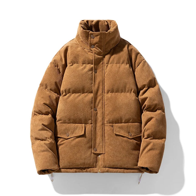 Men's Corduroy Puffer Parka Jacket