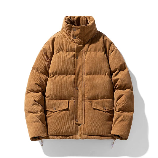 Men's Corduroy Puffer Parka Jacket