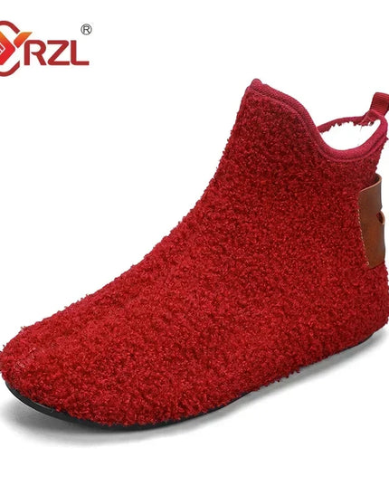 Men's Cotton High Top Shoes - Warm, Lightweight Slip-On Sneakers for Men