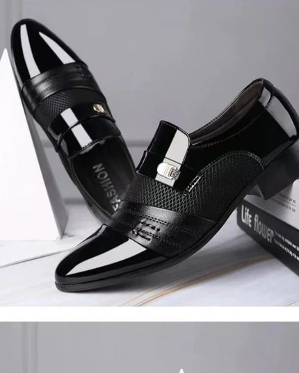 Men's Slip-On Oxford Shoes - Faux Leather Loafers for Men