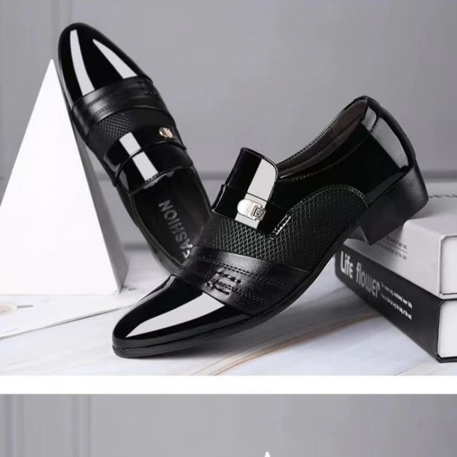 Men's Slip-On Oxford Shoes - Faux Leather Loafers for Men