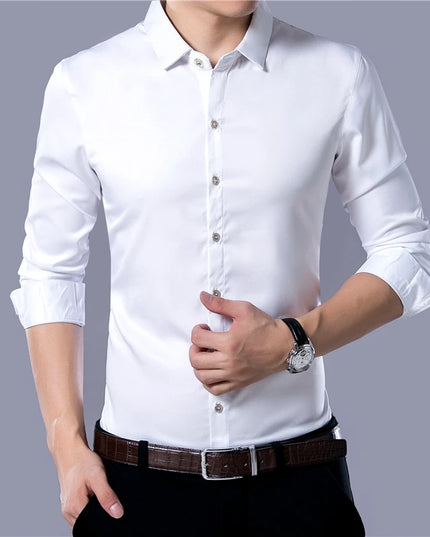 Men's Long Sleeve Slim Fit Shirt - Various Colors