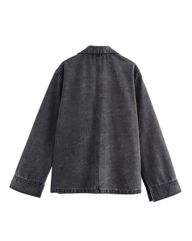 Women’s Two-Piece Sweater Set with Turn-Down Collar & High-Waist Drawstring Pants