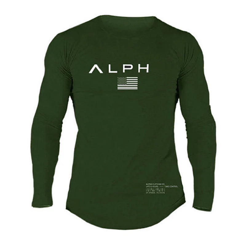 Men's Alph Fitness Cotton Casual Long Sleeve Sweater