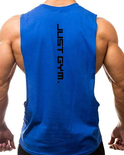 Just Gym Men's Fitness Tank Top - Side Cut Tee for Optimal Performance and Style