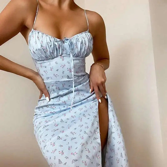 Elegant Floral Print Long Dress for Women - Various Colors