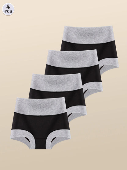 Women's Knitted 4-Piece Underwear Panties Set