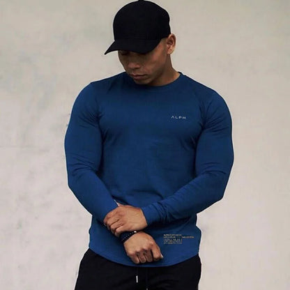 Men's Alph Fitness Cotton Casual Long Sleeve Sweater