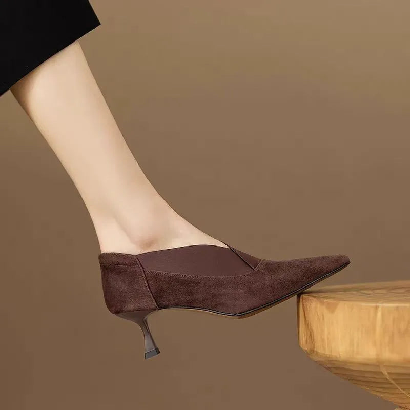 Elegant Suede Pointed Toe High Heels for Women