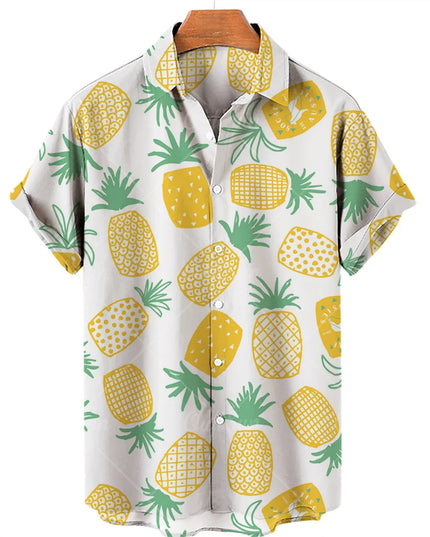 Men's T-Shirt with a Variety of Fruit and Animated Print