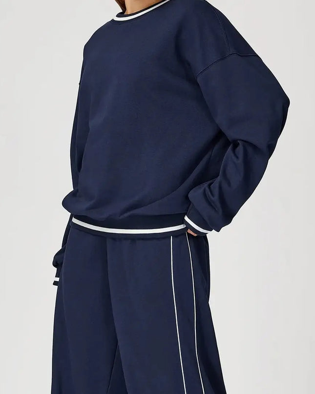 Women's Two-Piece Sweater and Sweatpants/Shorts Set