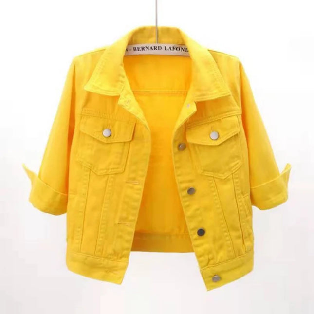 Womens Slim Fit Denim Jacket With Pockets