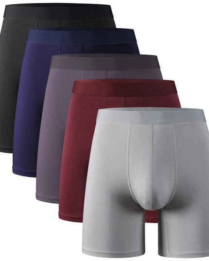 Men's Long Leg Boxer Briefs Multipack - 95% Bamboo Fiber & 5% Spandex