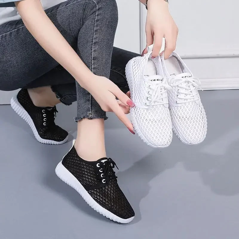 Women's Lightweight Running Sneakers with Side Mesh