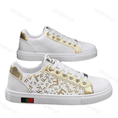 Men's Faux Leather Lace-Up Sneakers