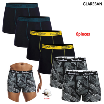 6-Pack Cotton Boxer Briefs for Men – Comfortable & Breathable Underwear Set