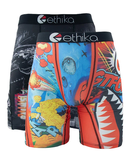 ETHIKA Men's 2-Pack Mesh Breathable Boxer Shorts