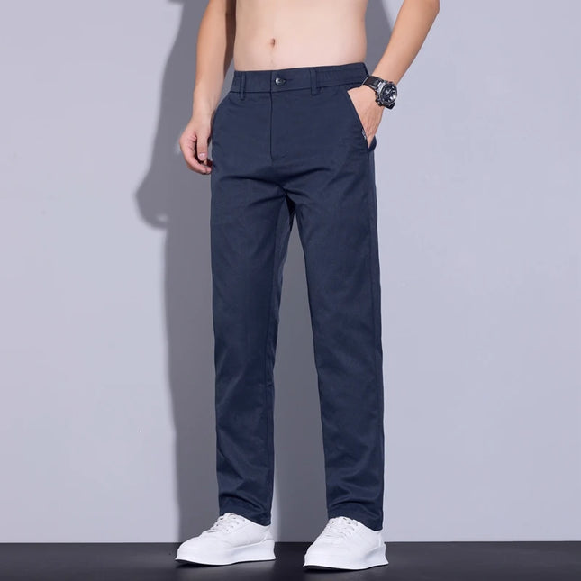 Men's Straight-Leg Slim Fit Breathable Casual Pants