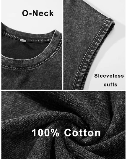 Men's Loose-Fit Cotton Tank Tops - Breathable Summer Sleeveless Vest for Men