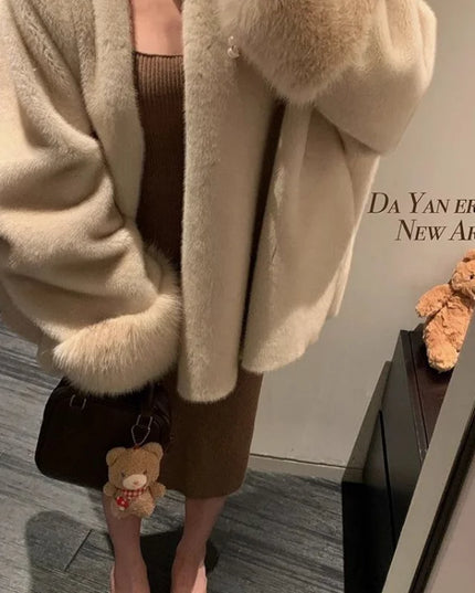 Women's Faux Mink Fur Coat – Thick, Loose Fit, Warm & Stylish Outerwear