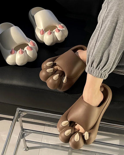 Cartoon Cat Claw Tiger Paw Slippers for Men and Women