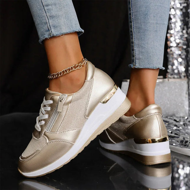 Women's Casual Mesh Breathable Lace-Up Sneakers