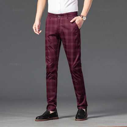 Men's Classic Stripe & Plaid Trousers – Stylish Men's Casual & Formal Pants