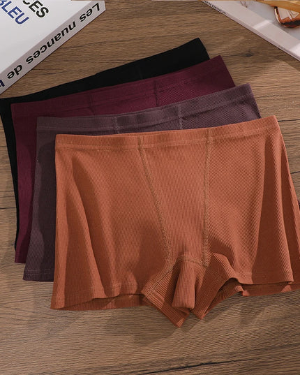 4-Pack Women's Cotton Lace Seamless Boxer Briefs