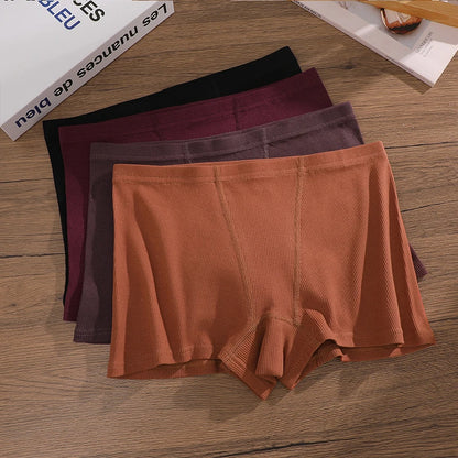4-Pack Women's Cotton Lace Seamless Boxer Briefs