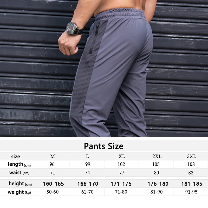 Men's Quick-Dry Sweatpants - Athletic Jogging Pants with Drawstring