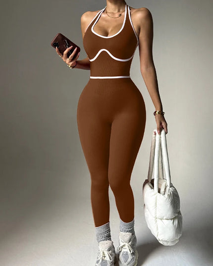 Women's One-Piece Bodysuit Yoga Set