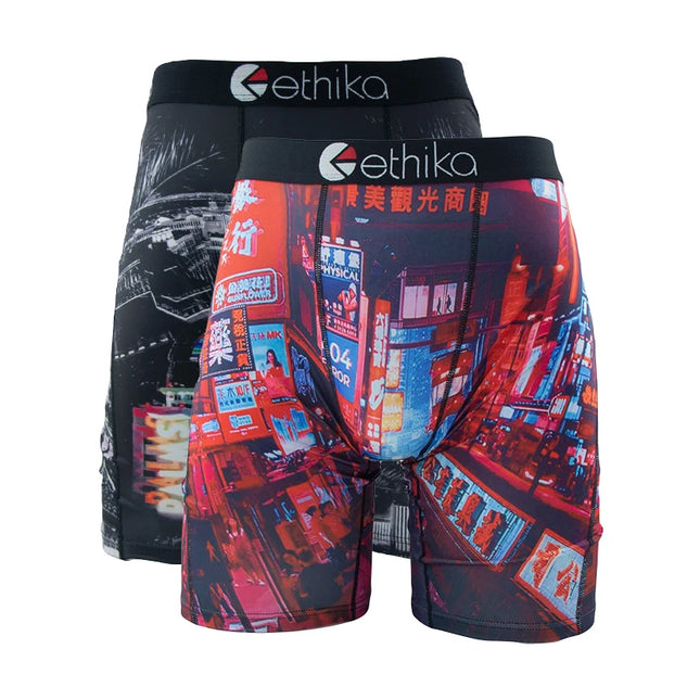 ETHIKA Men's 2-Pack Mesh Breathable Boxer Shorts