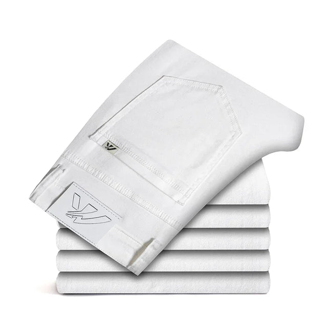 Men's Classic Stretch Straight Trousers - 98% Cotton Comfort Fit