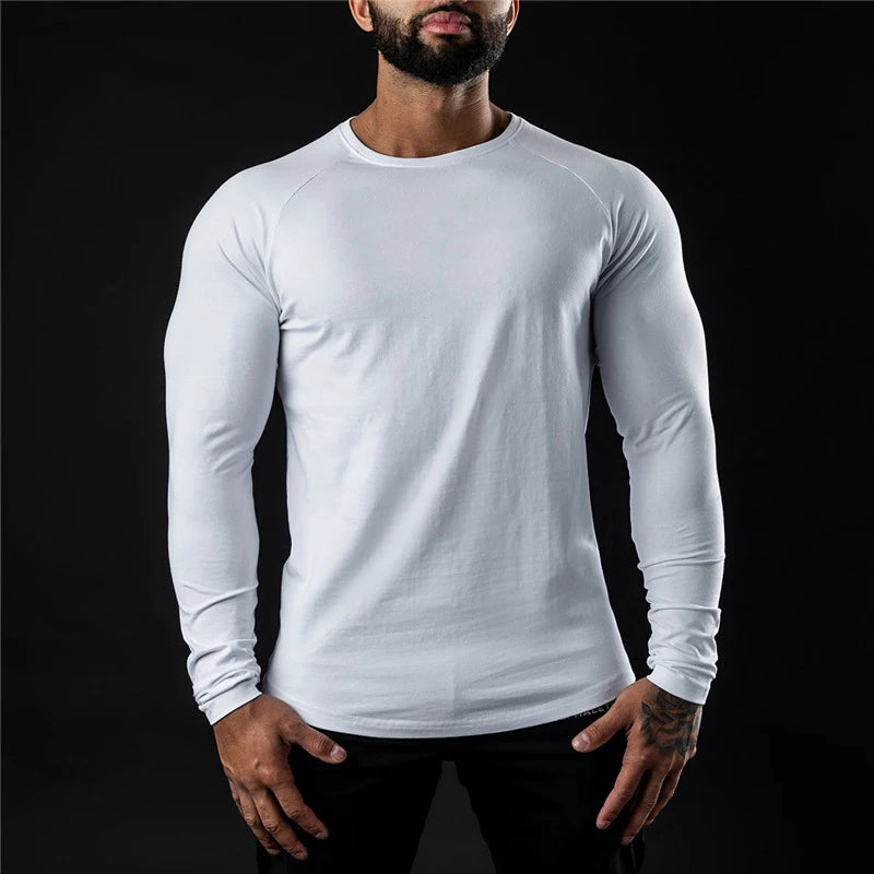 Men's Compression Cotton Long Sleeve Sports Sweater